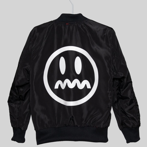 Reversible bomber jacket (Dark Blue on one side, Black on the other) - Picture 2 of 2